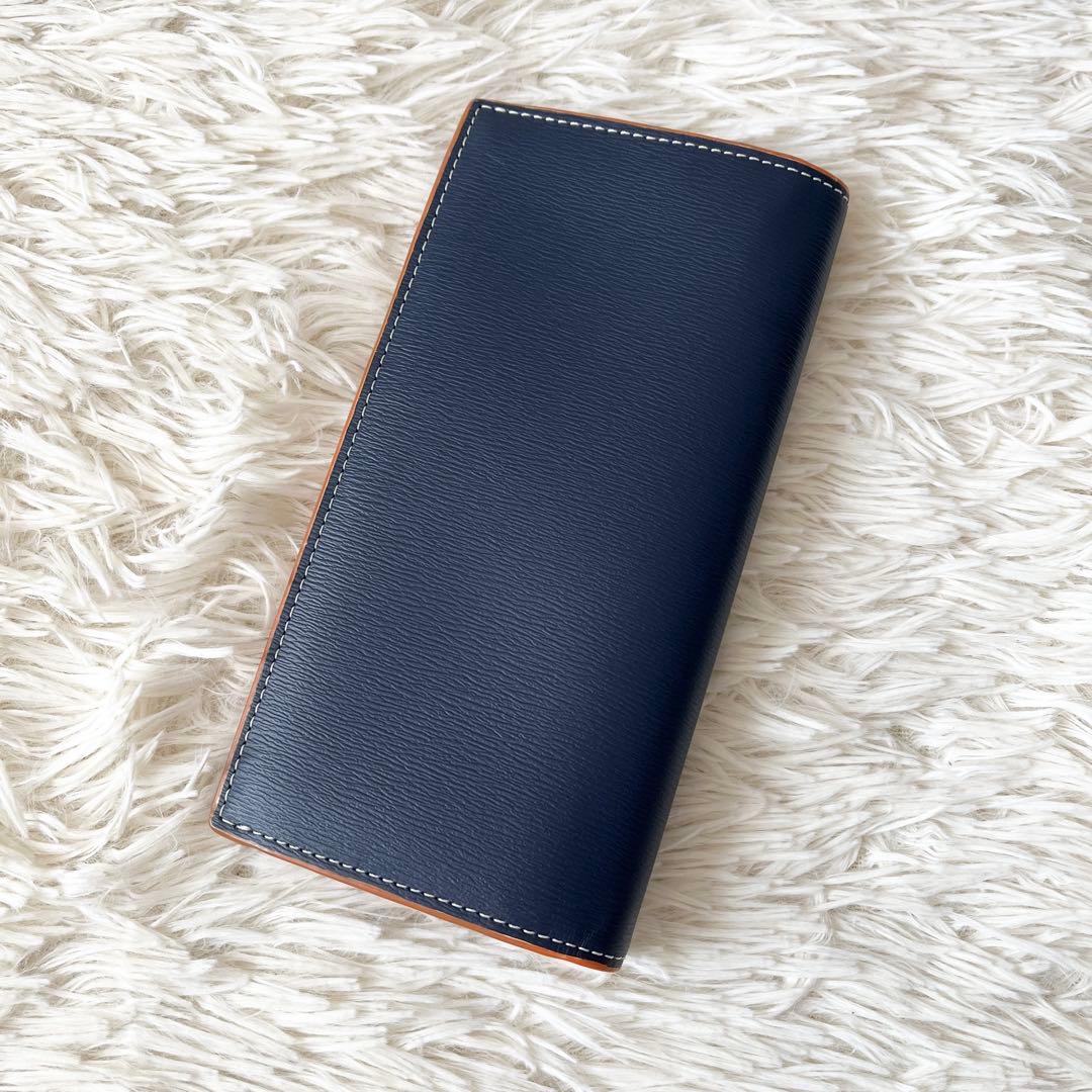 新品未使用✨BURBERRY バーバリー　ロングウォレット　レザー　ネイビー