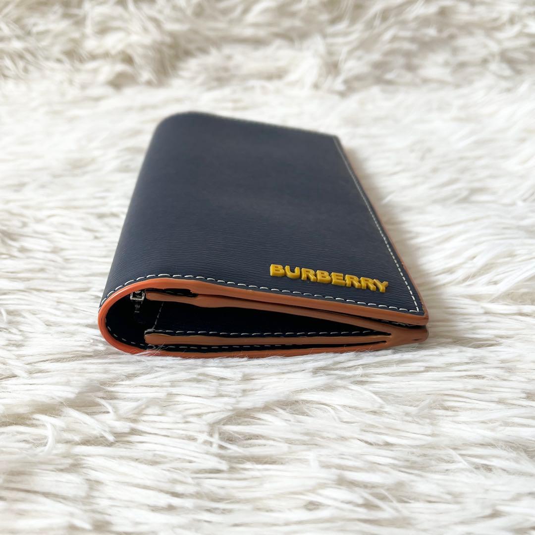 新品未使用✨BURBERRY バーバリー　ロングウォレット　レザー　ネイビー