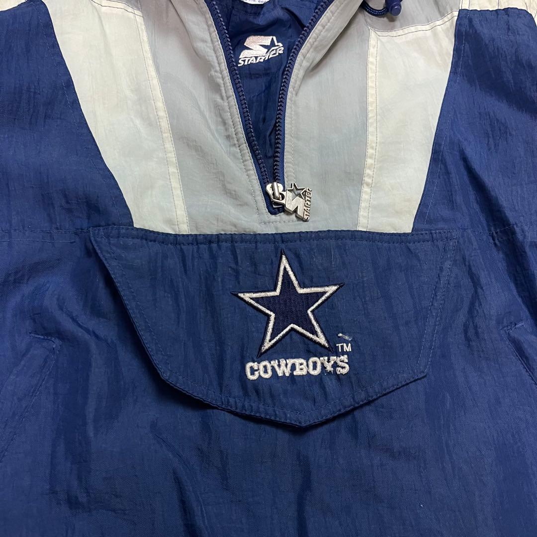 90s STARTER NFL カウボーイズ 中綿 アノラックパーカー 刺繍ロゴ