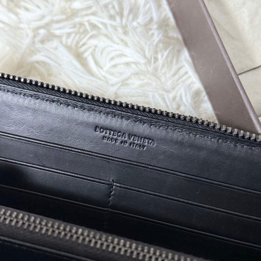 ⭐️未使用級⭐️　ボッテガヴェネタ　イントレチャート　ロングウォレット　ブラック