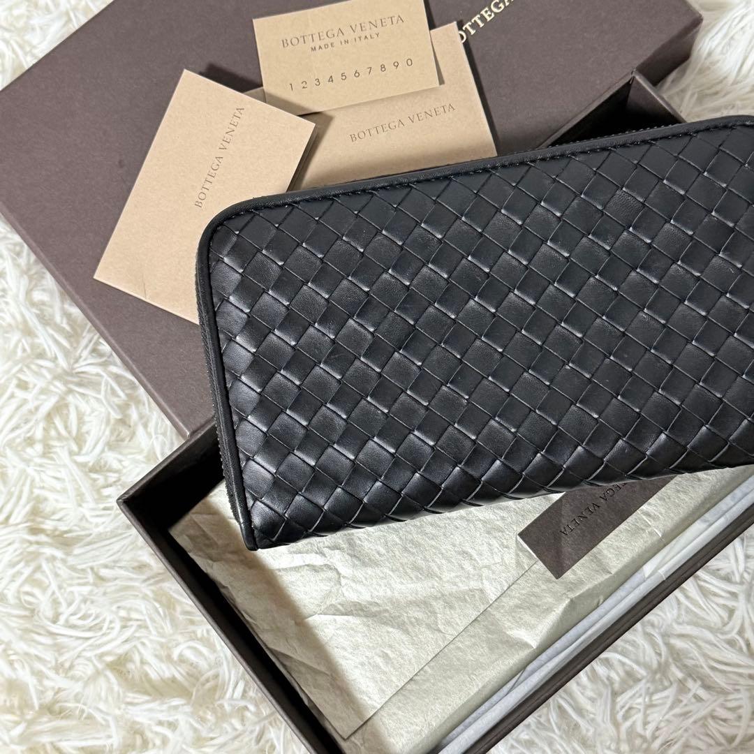 ⭐️未使用級⭐️　ボッテガヴェネタ　イントレチャート　ロングウォレット　ブラック