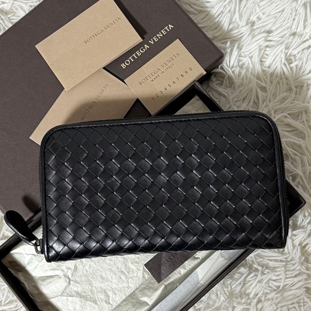 ⭐️未使用級⭐️　ボッテガヴェネタ　イントレチャート　ロングウォレット　ブラック