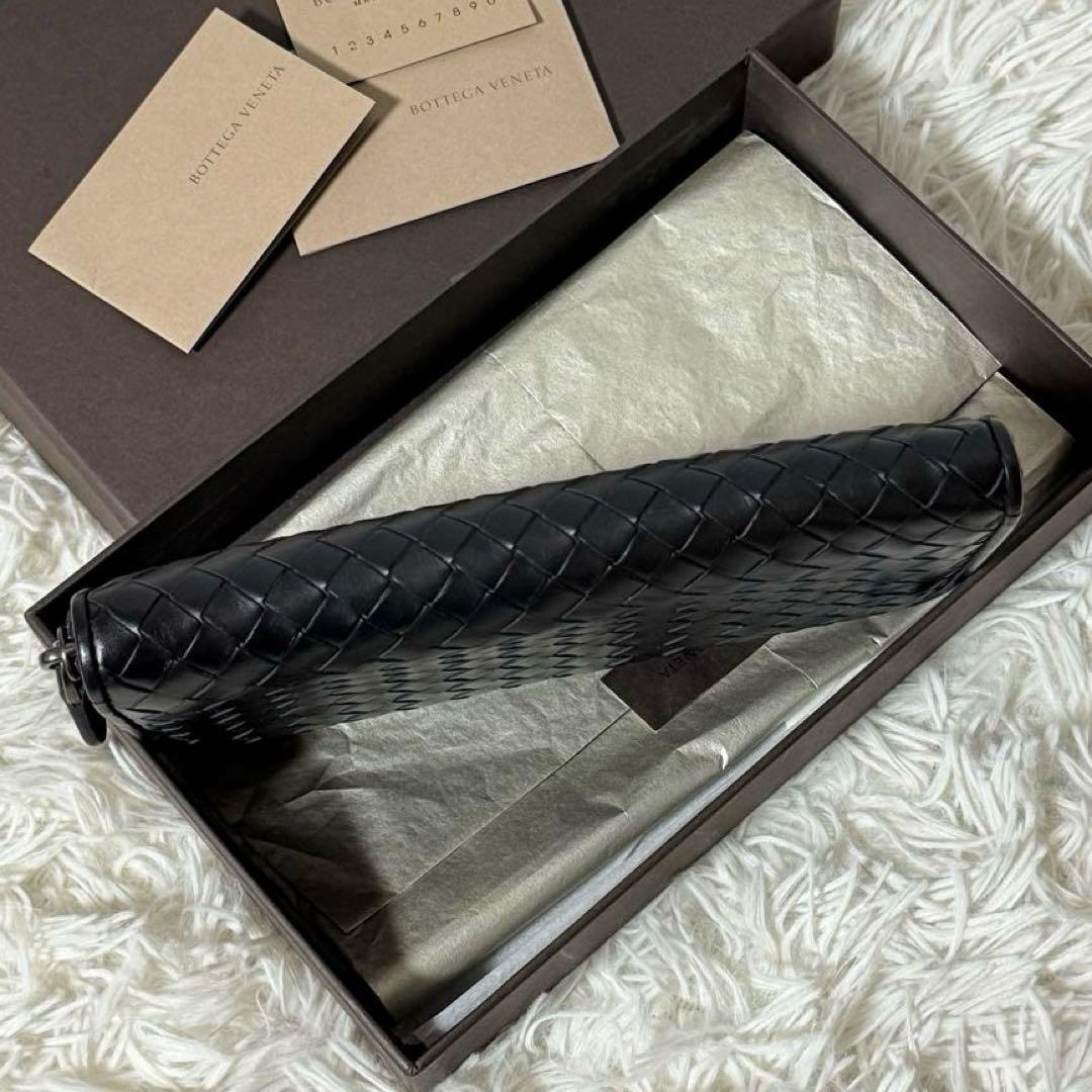 ⭐️未使用級⭐️　ボッテガヴェネタ　イントレチャート　ロングウォレット　ブラック