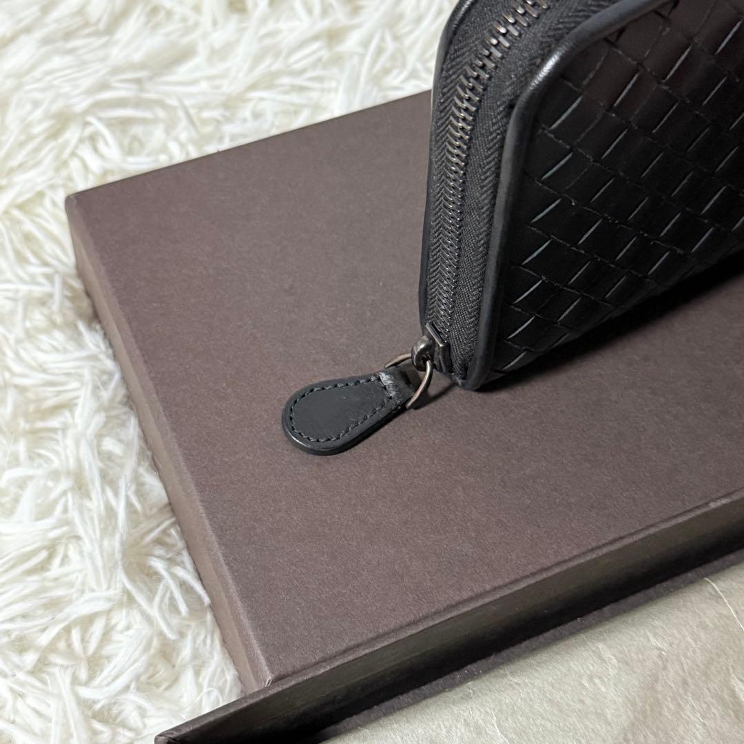⭐️未使用級⭐️　ボッテガヴェネタ　イントレチャート　ロングウォレット　ブラック