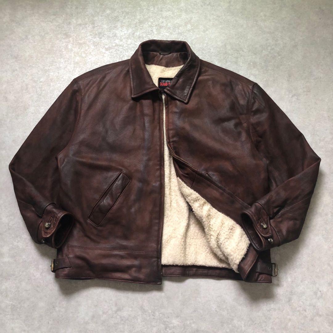 パキジャン90s ムートンライナ A-2 フライトジャケットヴィンテージ レザー