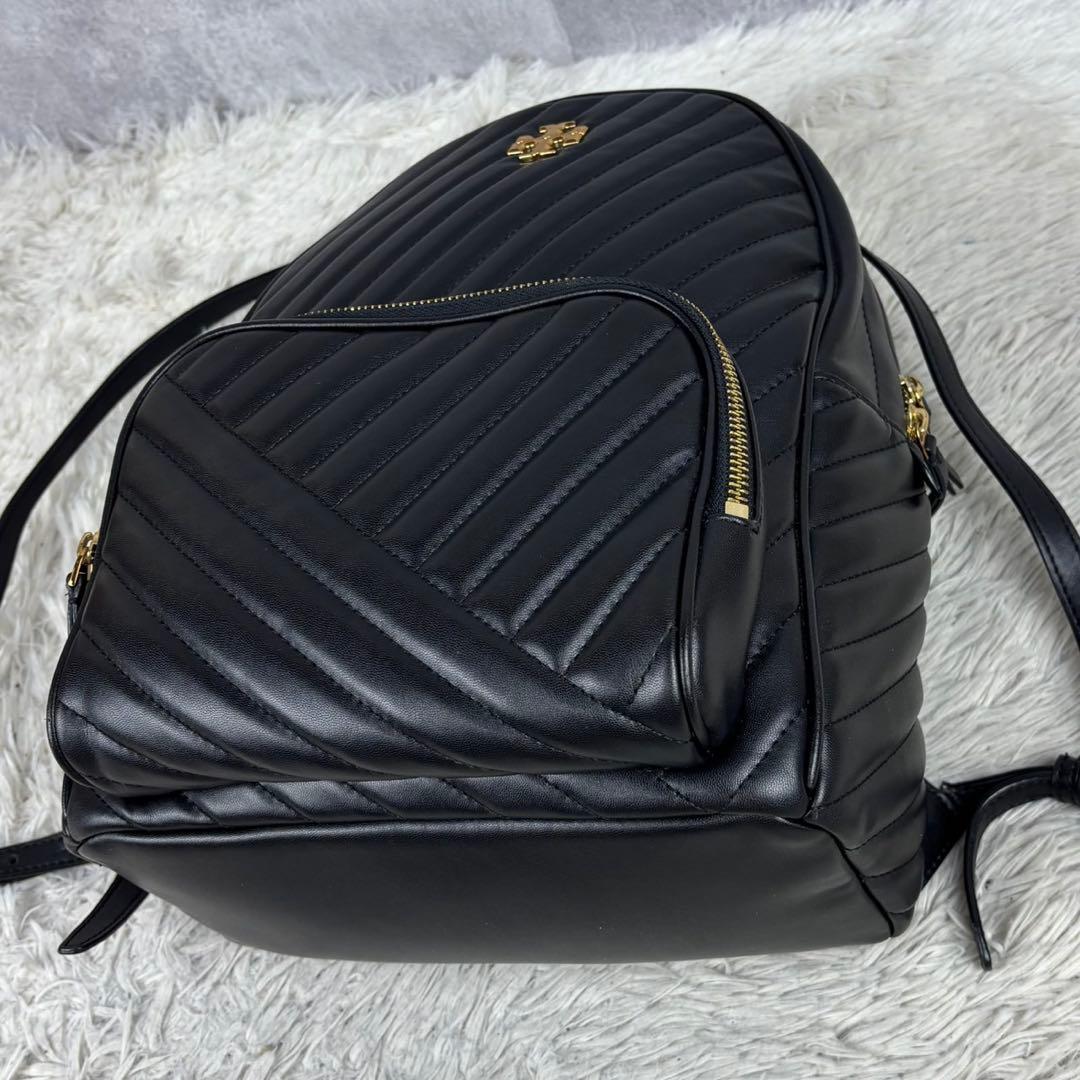 極美品 トリーバーチ レザー リュック シェブロン フラップ フレミング 黒