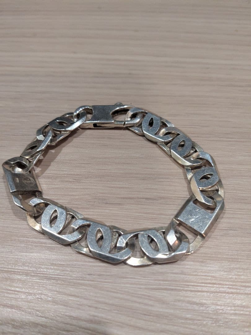 シルバー925　イタリア製　チェーンブレスレット　シルバーブレス