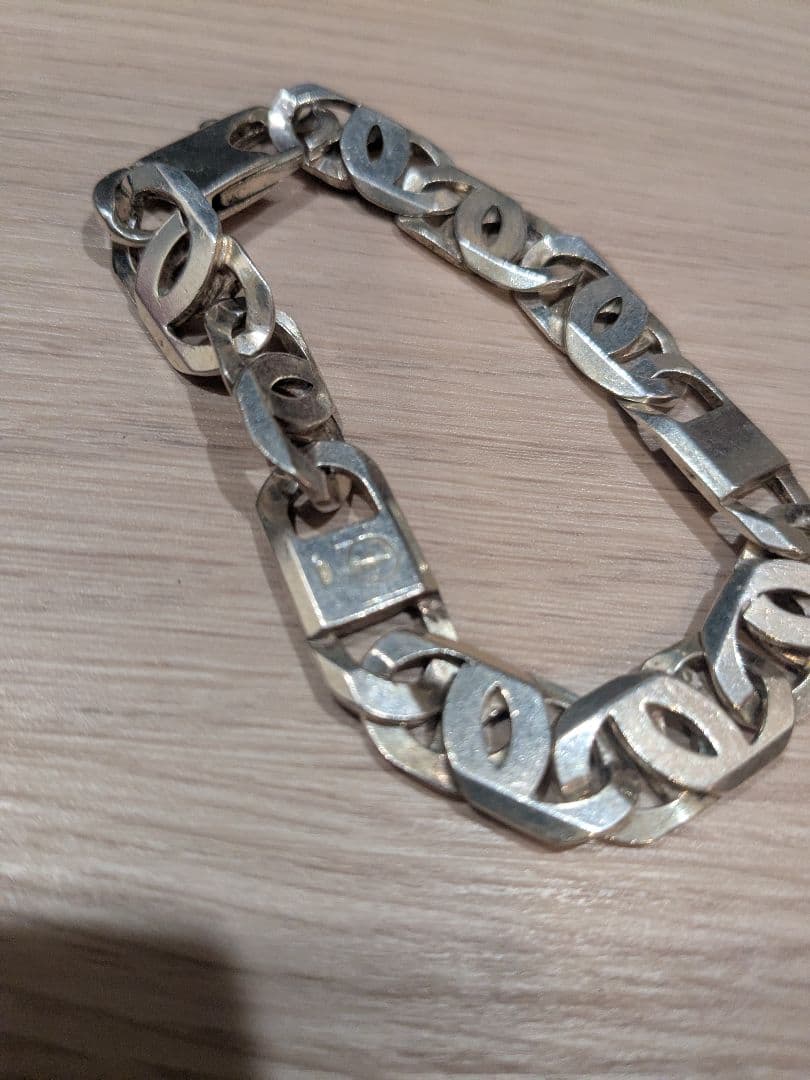 シルバー925　イタリア製　チェーンブレスレット　シルバーブレス