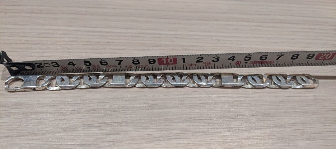シルバー925　イタリア製　チェーンブレスレット　シルバーブレス