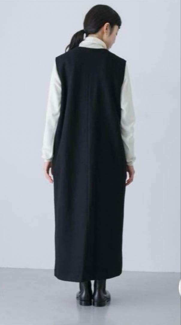 かぐれ　ウールタックジャンパースカート ブラック　2025秋冬　今季　完売品