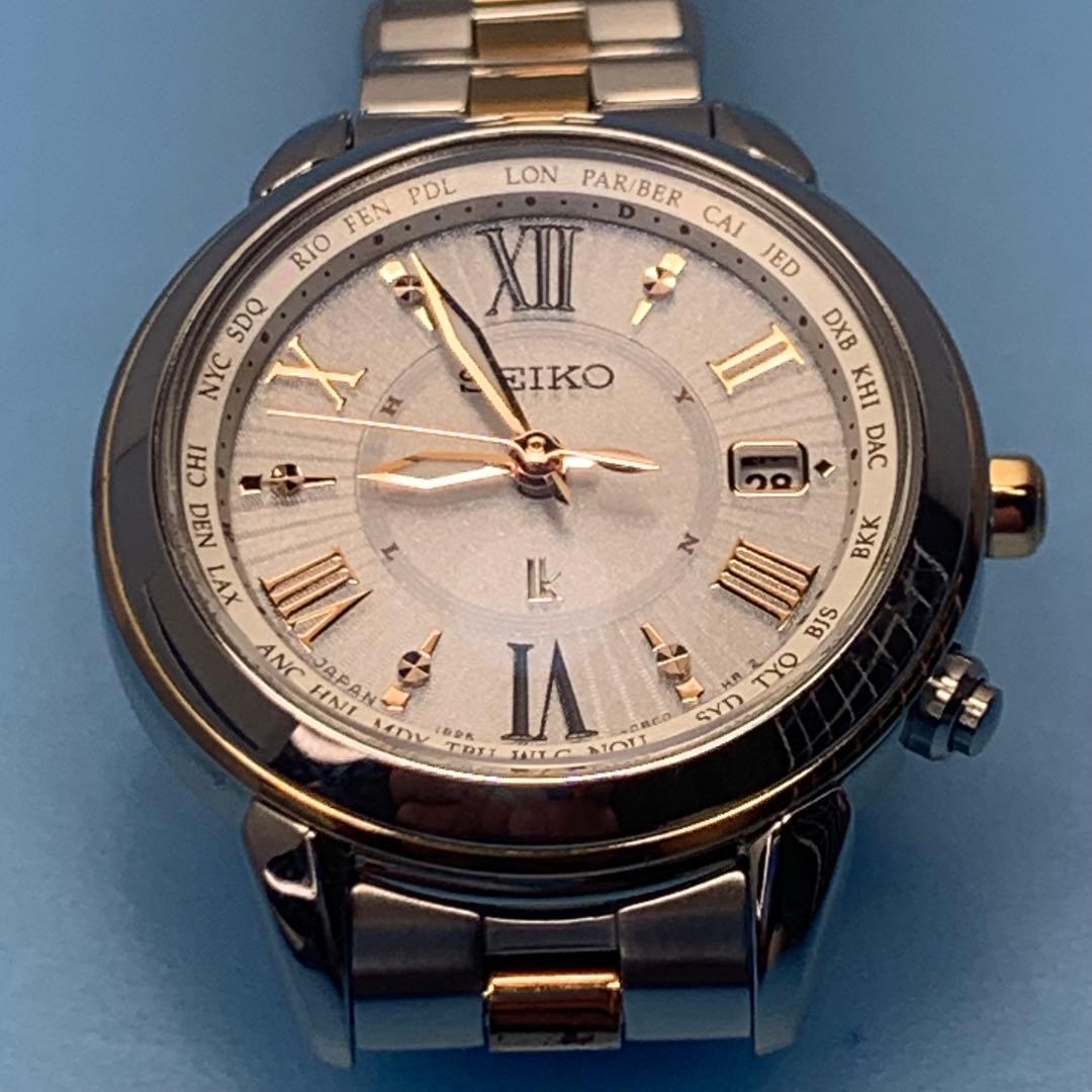 seiko ルキア 1b25-0ap0 ラッキーパスポート　チタンケース　腕時計