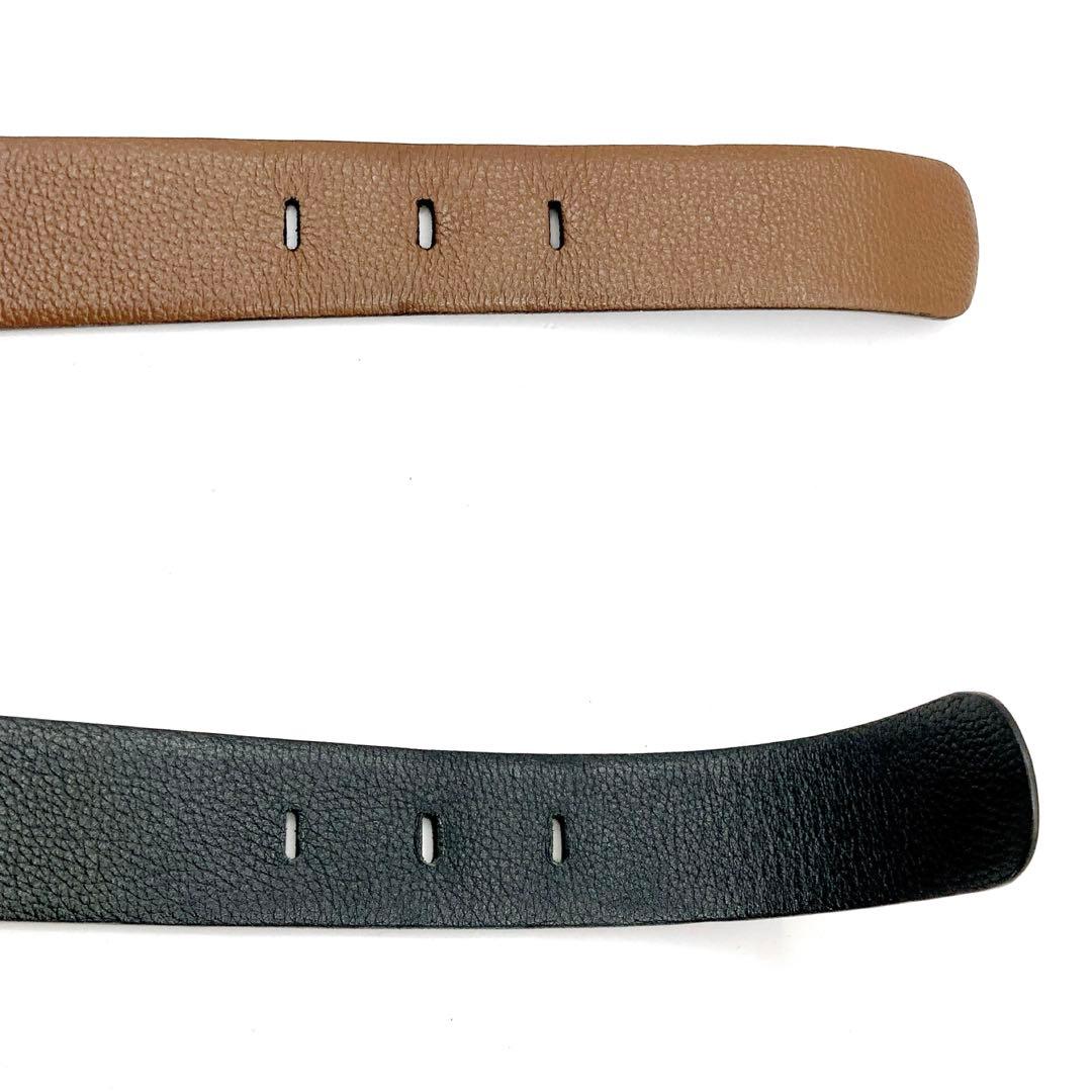 美品✨Ferragamo フェラガモ　ベルト　レザー　リバーシブル　ブラウン　黒