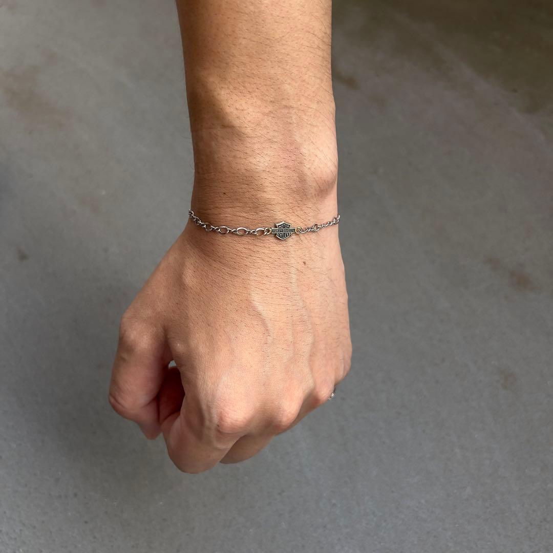 オフィシャル ハーレーダビッドソンブレスレット 10Kホワイトゴールド