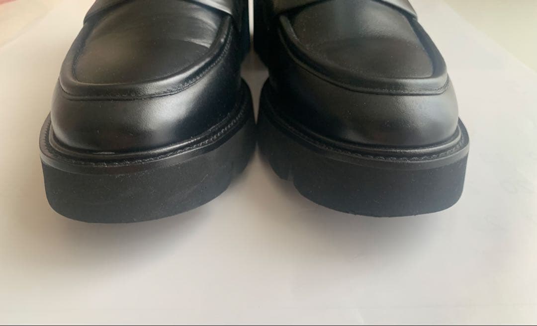 Macintosh ブラックレザー ローファー　　25㎝