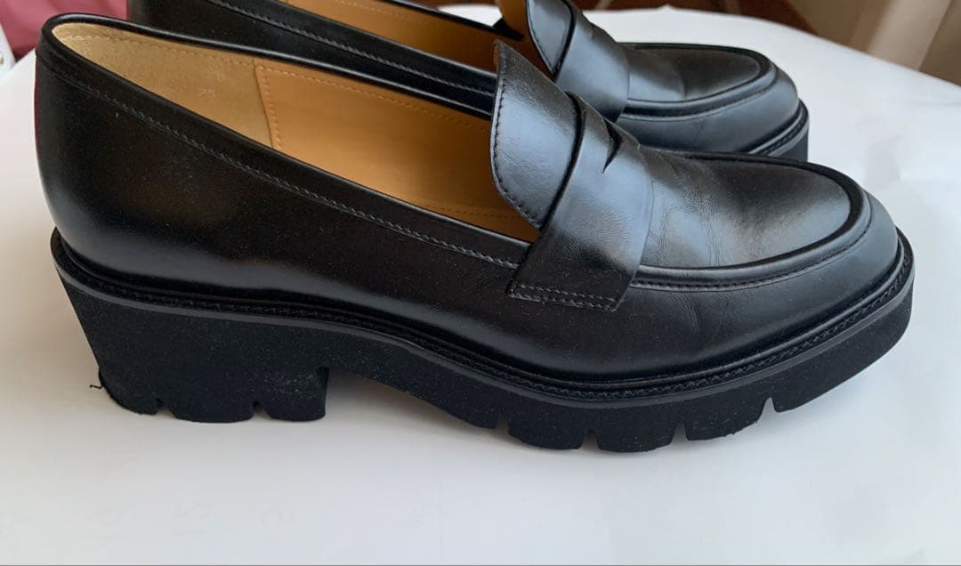 Macintosh ブラックレザー ローファー　　25㎝