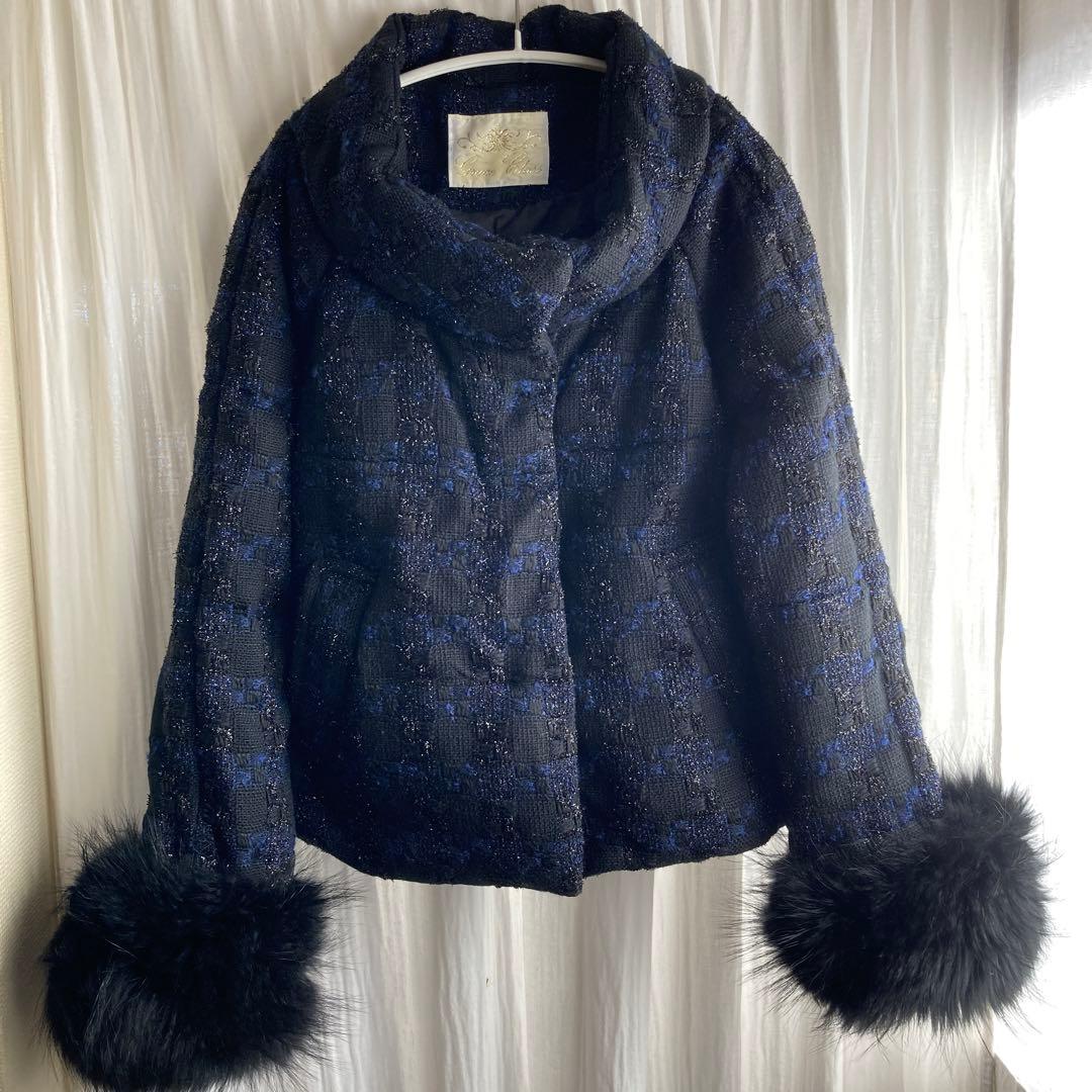 【週末価格】グレースコンチネンタル グレースクラス　ツイード ダウンコート