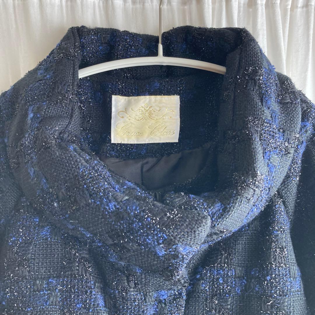 【週末価格】グレースコンチネンタル グレースクラス　ツイード ダウンコート