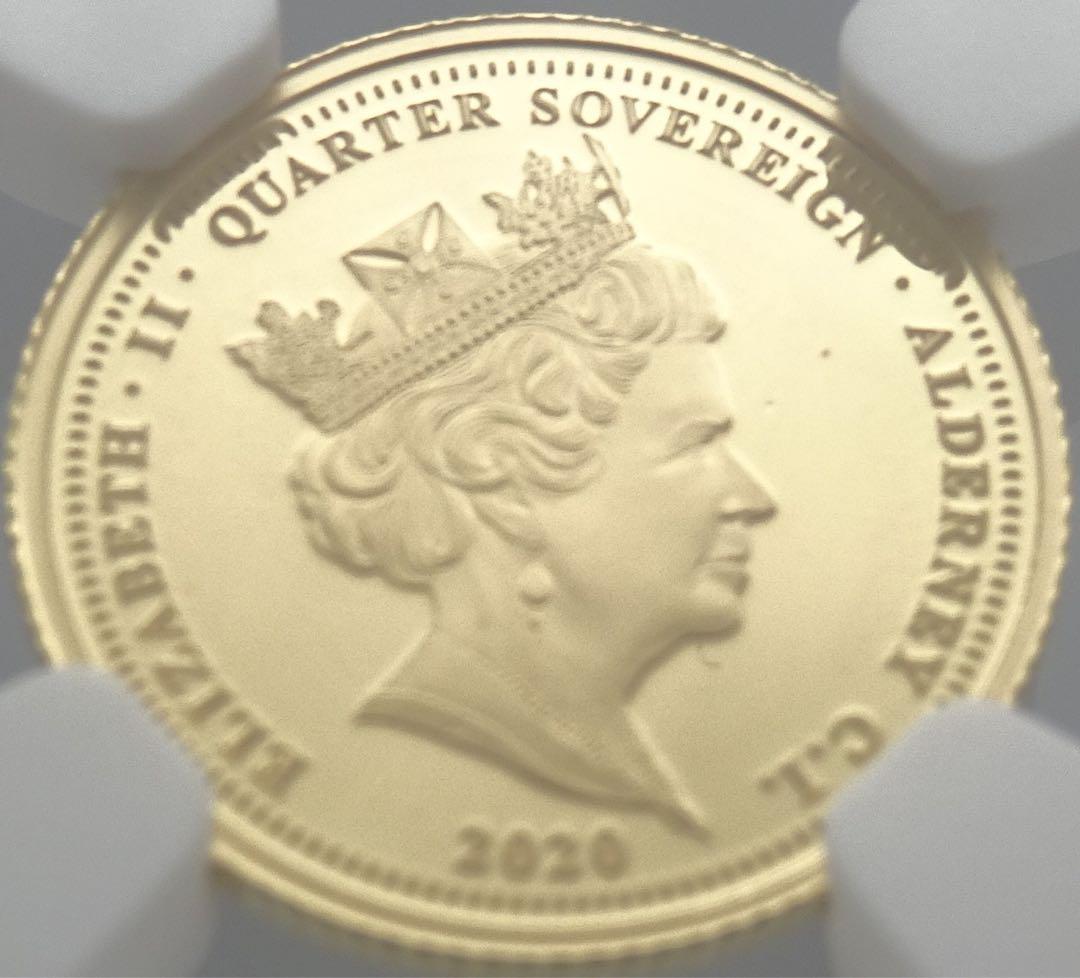【最高鑑定】スリーグレイセス イギリス 1/4ソブリン 金貨　　エリザベス