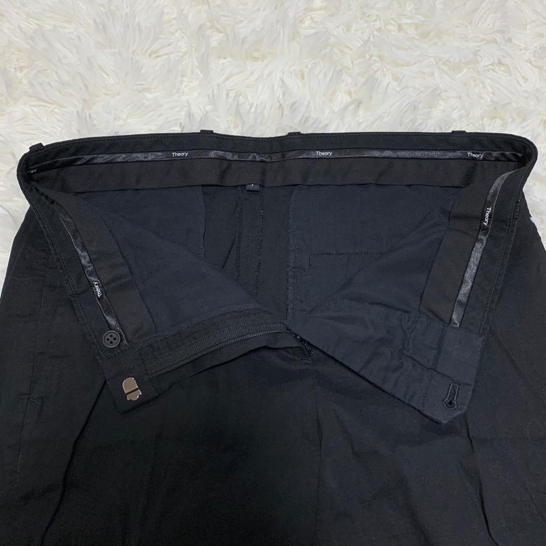 【美品】セオリー スーツ セットアップ ノーカラー リネン L ブラック