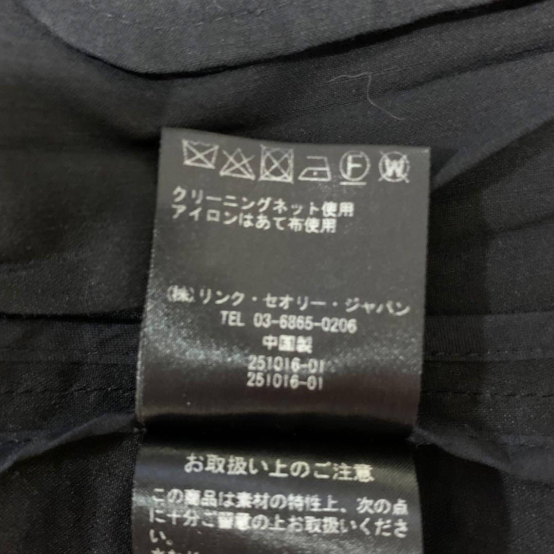 【美品】セオリー スーツ セットアップ ノーカラー リネン L ブラック