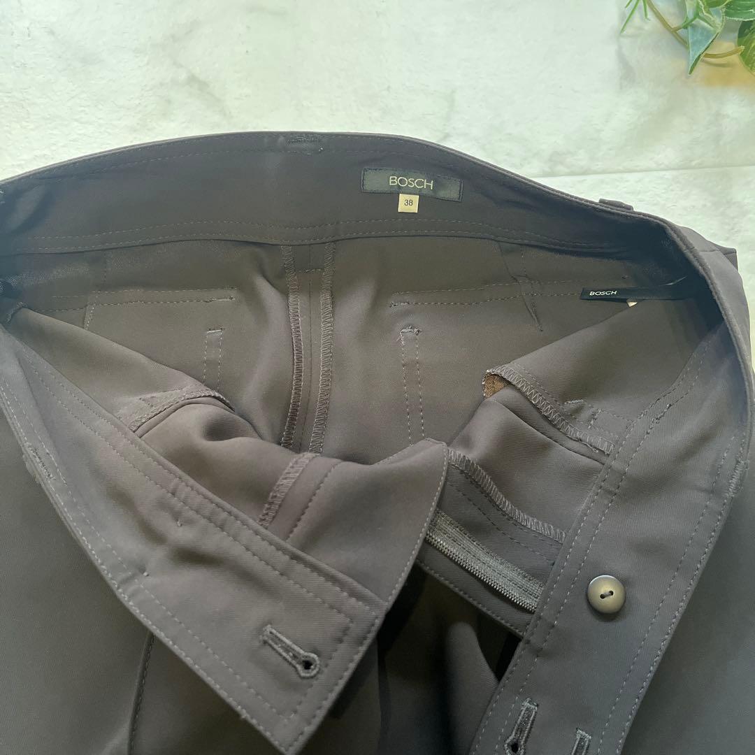 極美品　BOSCH パンツスーツ　テーラードジャケット　40/38 ブラウン