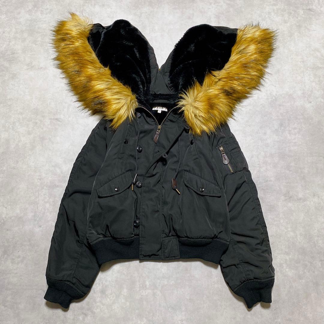 archive MOUSSY N2B フライトミリタリージャケット ブラック M