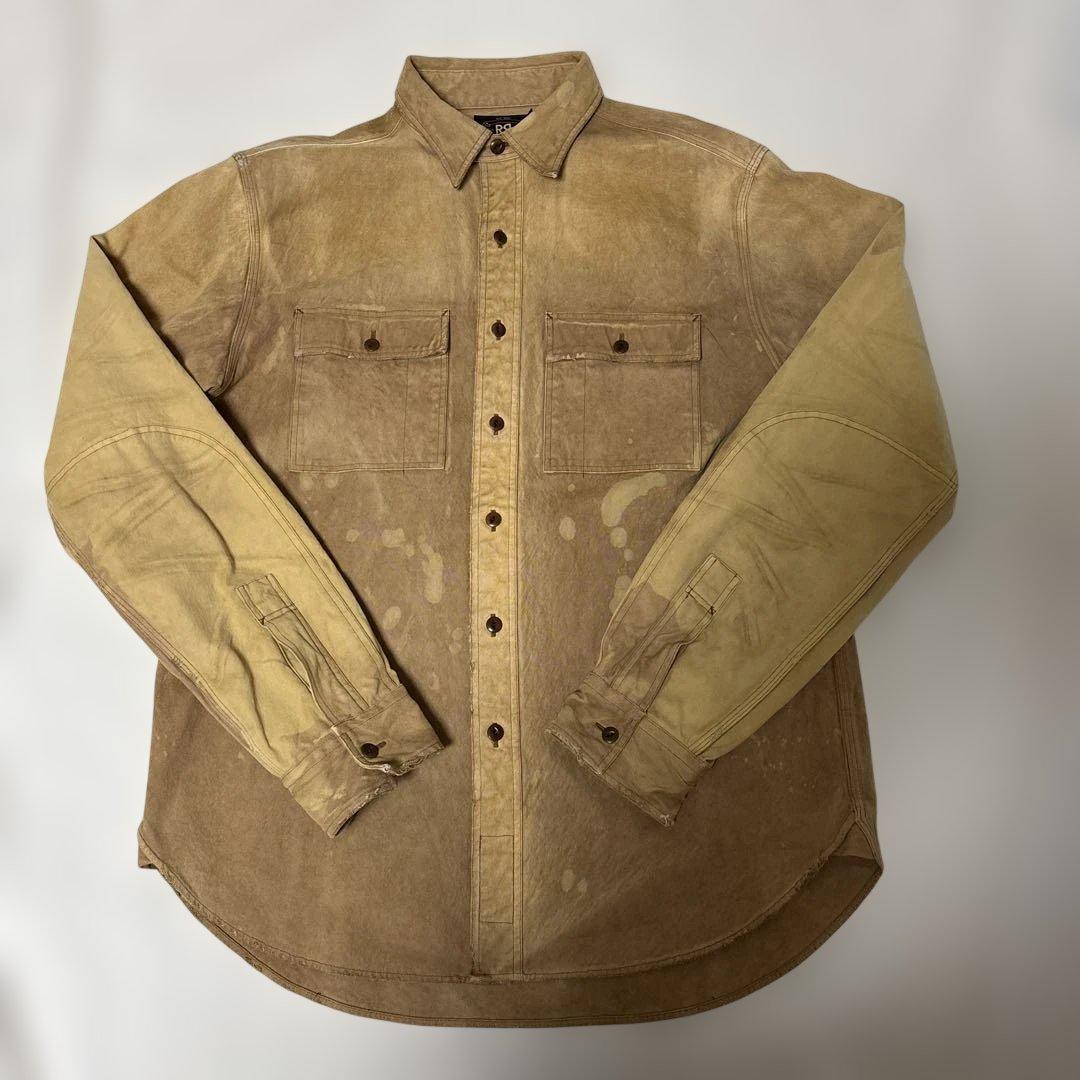 え*ま様 RRL ダブルアールエル Mサイズ 長袖シャツ USED加工 古着　ア