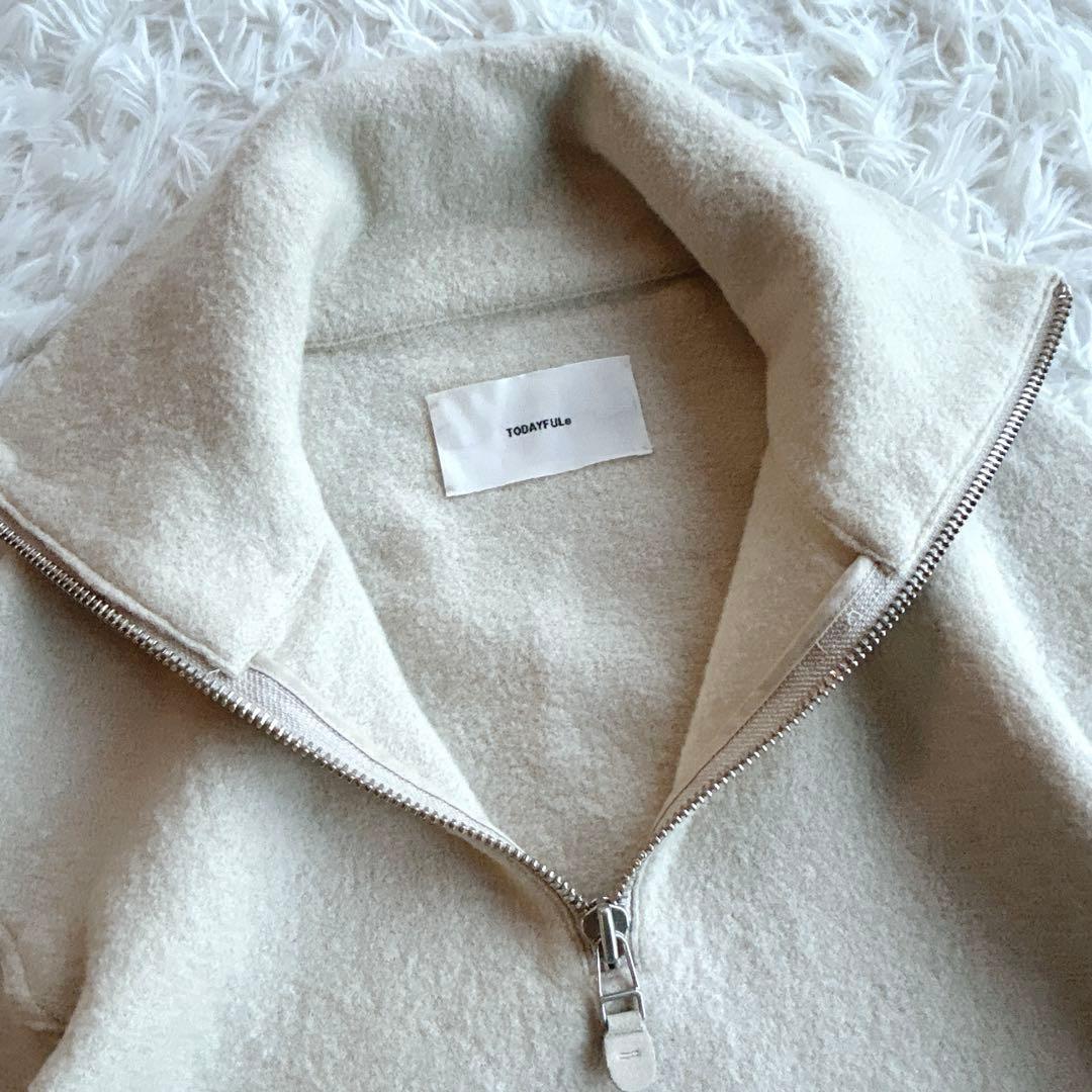 TODAYFUL トゥデイフル ハーフジップウールプルオーバー