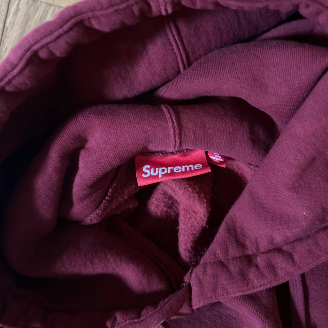 Supreme バーガンディ フード付きパーカー