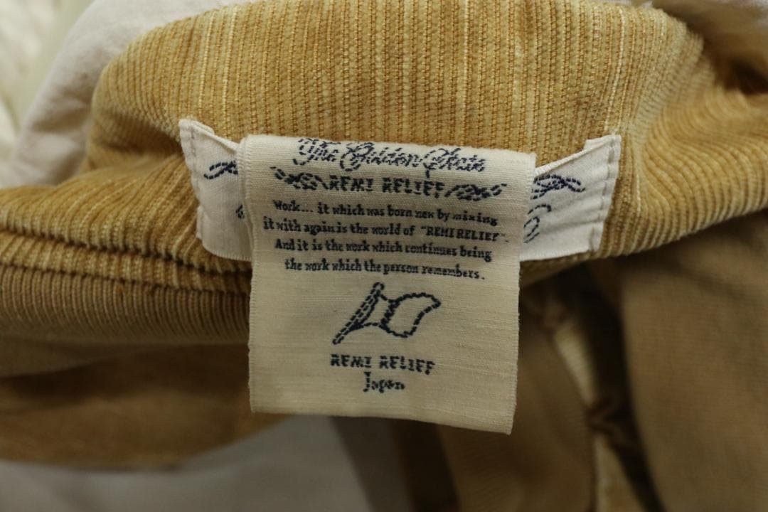 ひ*ろ様 REMI RELIEF レミレリーフ ダウン コーデュロイジャケット■