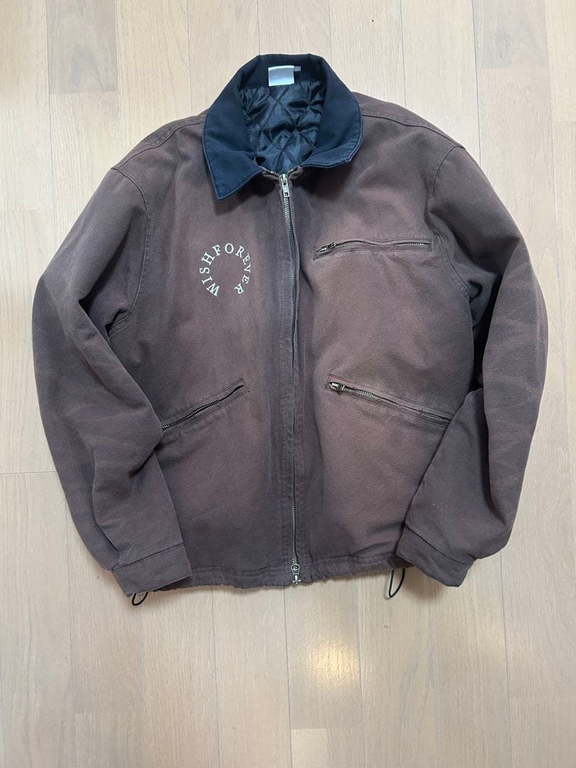 wish for everドローコードビンテージライクショートダックジャケット