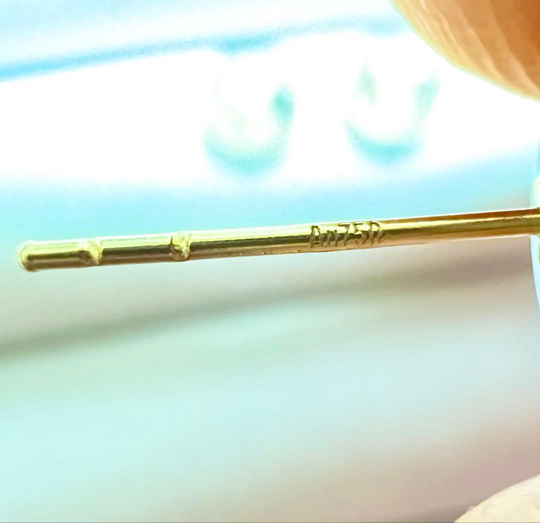 A6827南洋真珠天然本真珠ピアス イヤリング18k海水真珠ゴールドパール大粒