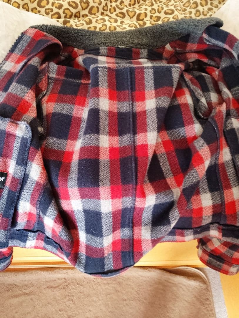 ドルチェ&ガッバーナボア襟付きチェック柄ジャケット