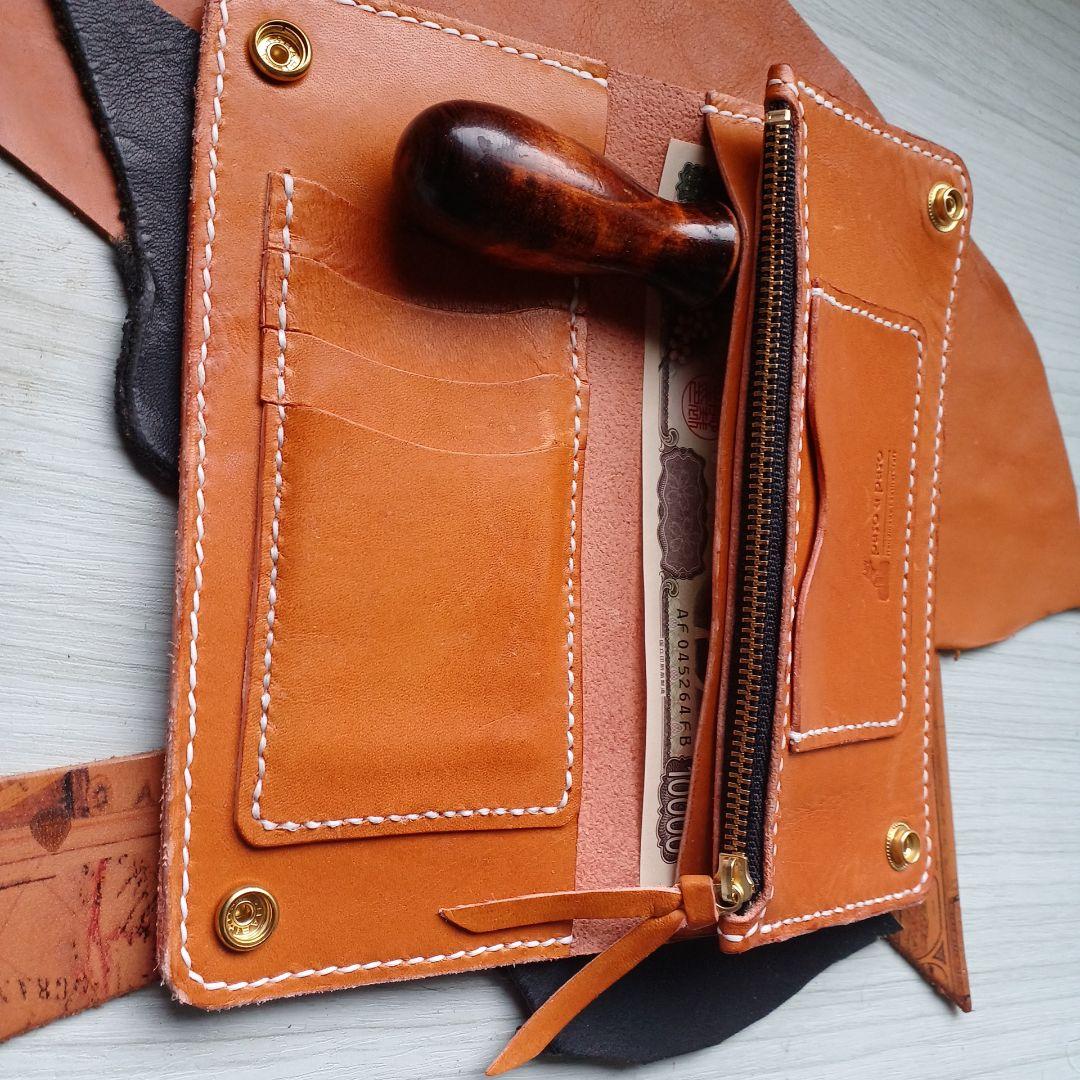 トラッカーウォレット　ロング　キャメル