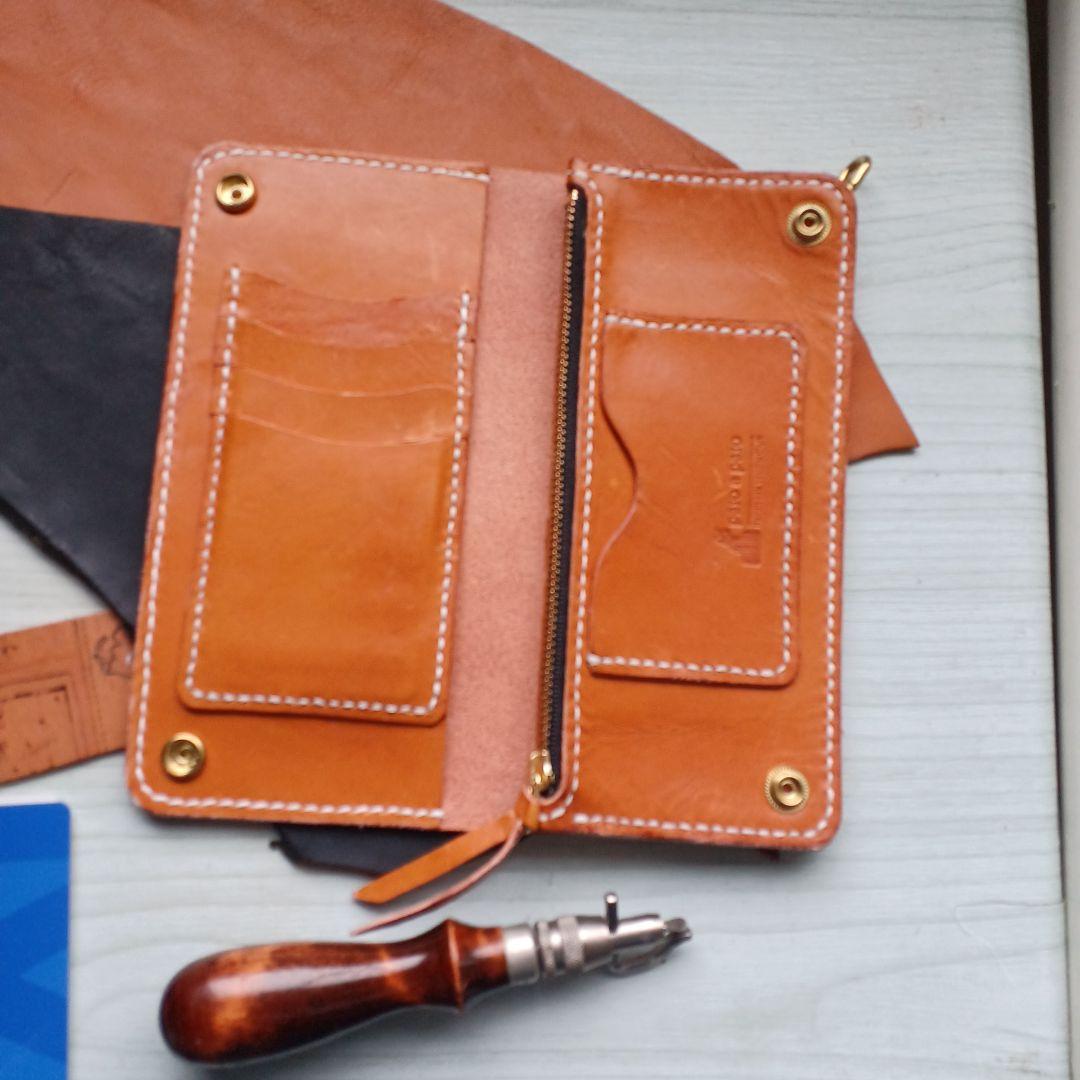 トラッカーウォレット　ロング　キャメル