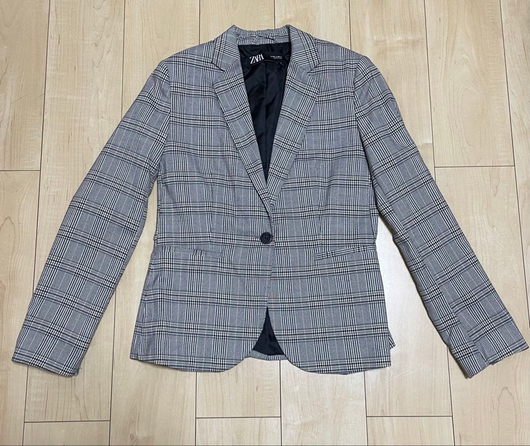 ZARA セットアップ　パンツスーツ　グレンチェック柄　入園式　入学式