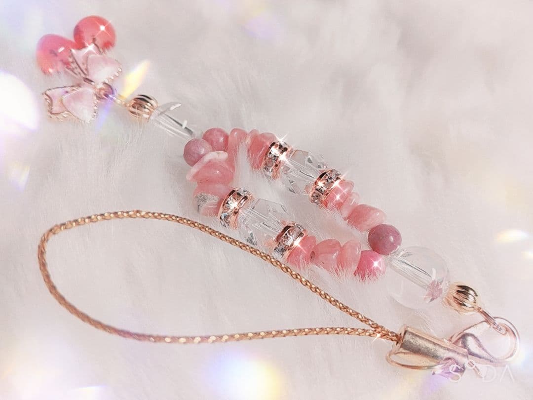 インカローズ×虹の女神アイリスの恋愛成就パワーストーンストラップ