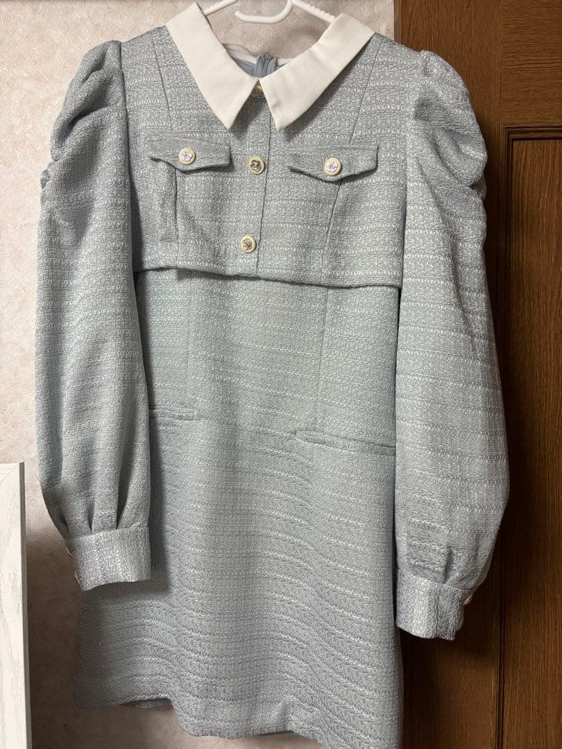 dazzlin ツイードドッキングミニワンピース