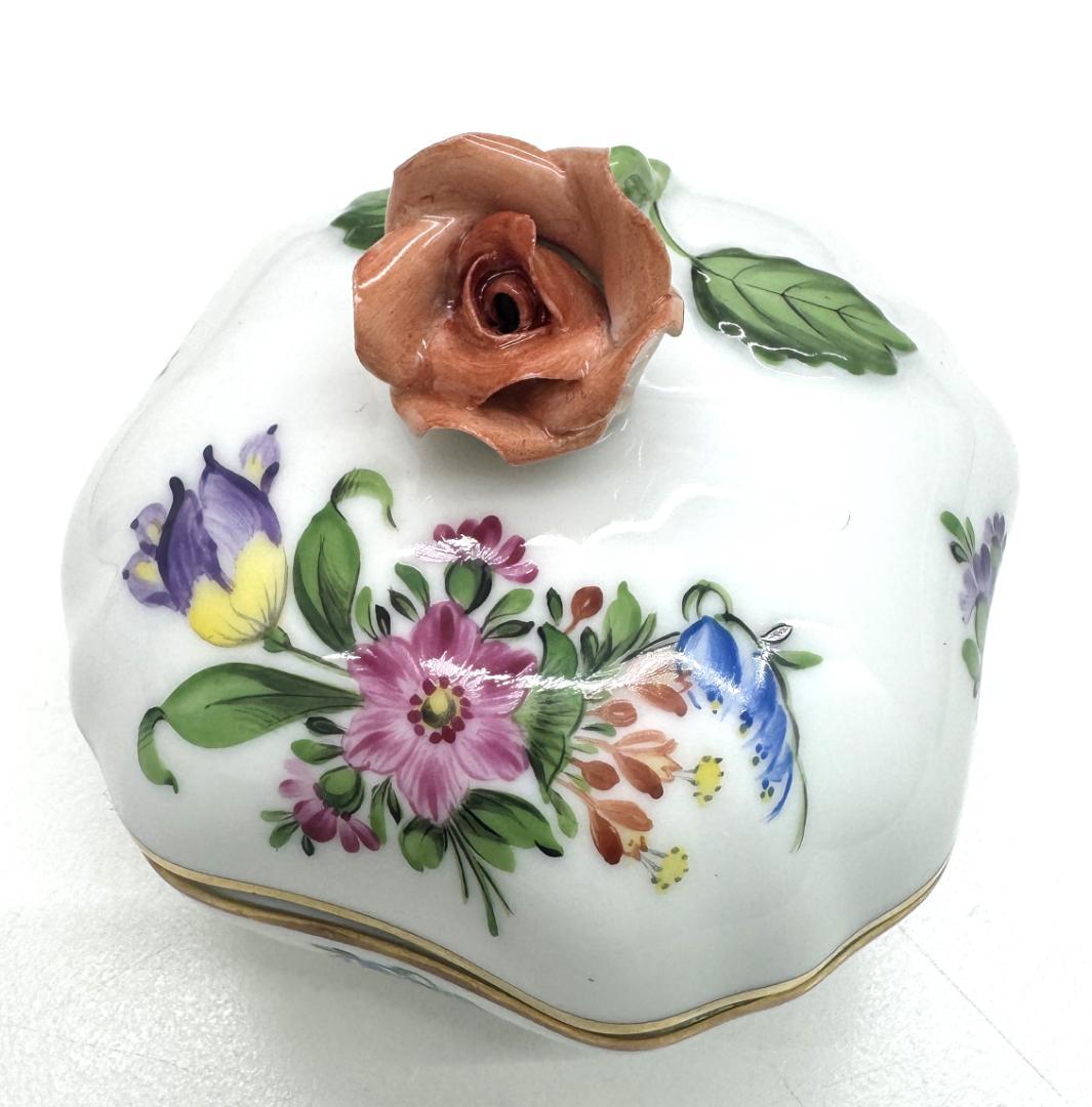 ★新品★HERENDヘレンド フラワー小物入れ ボンボニエール　薔薇