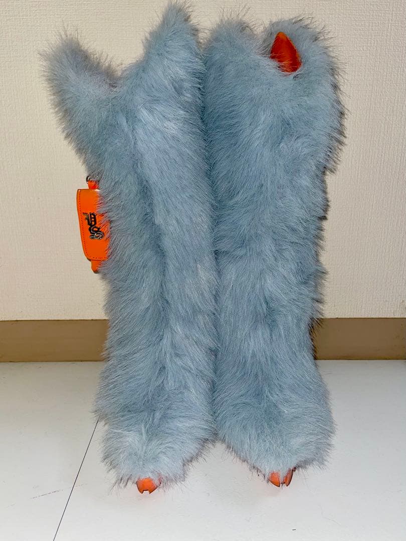 YELLO BLAQUEE SHORT BOOTS ファーブーツブルー