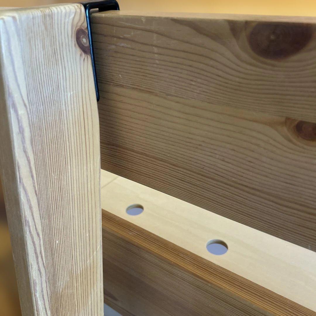 無印良品　パイン材ミドルベッド シンプルデザイン