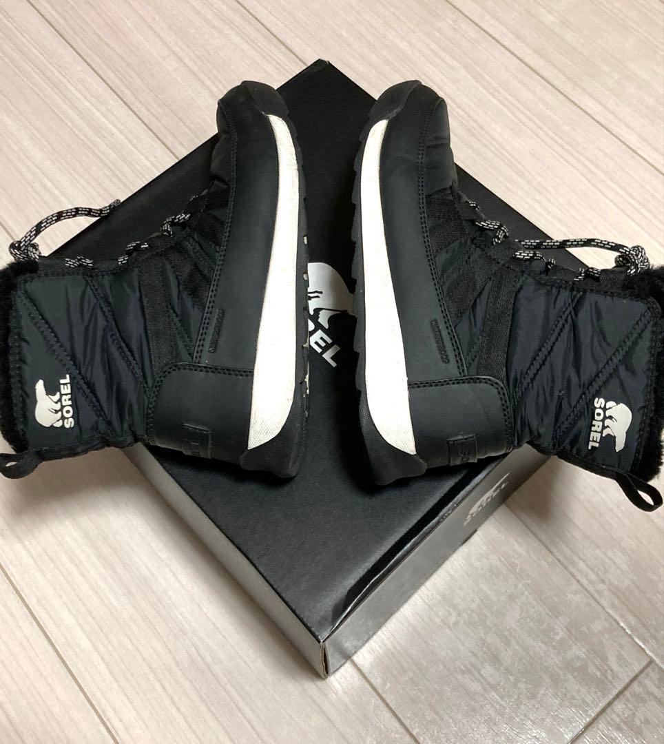 【SOREL】スノーブーツ ホワイト&ブラック　レディース　24cm サイズ7
