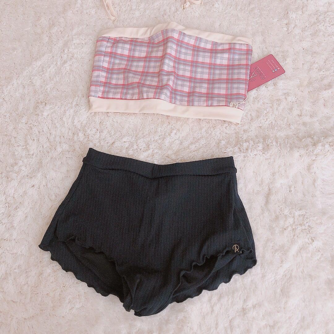 k*o様 ポールダンス　ブラトップ ショートパンツ セット　チェック　ピンク　黒