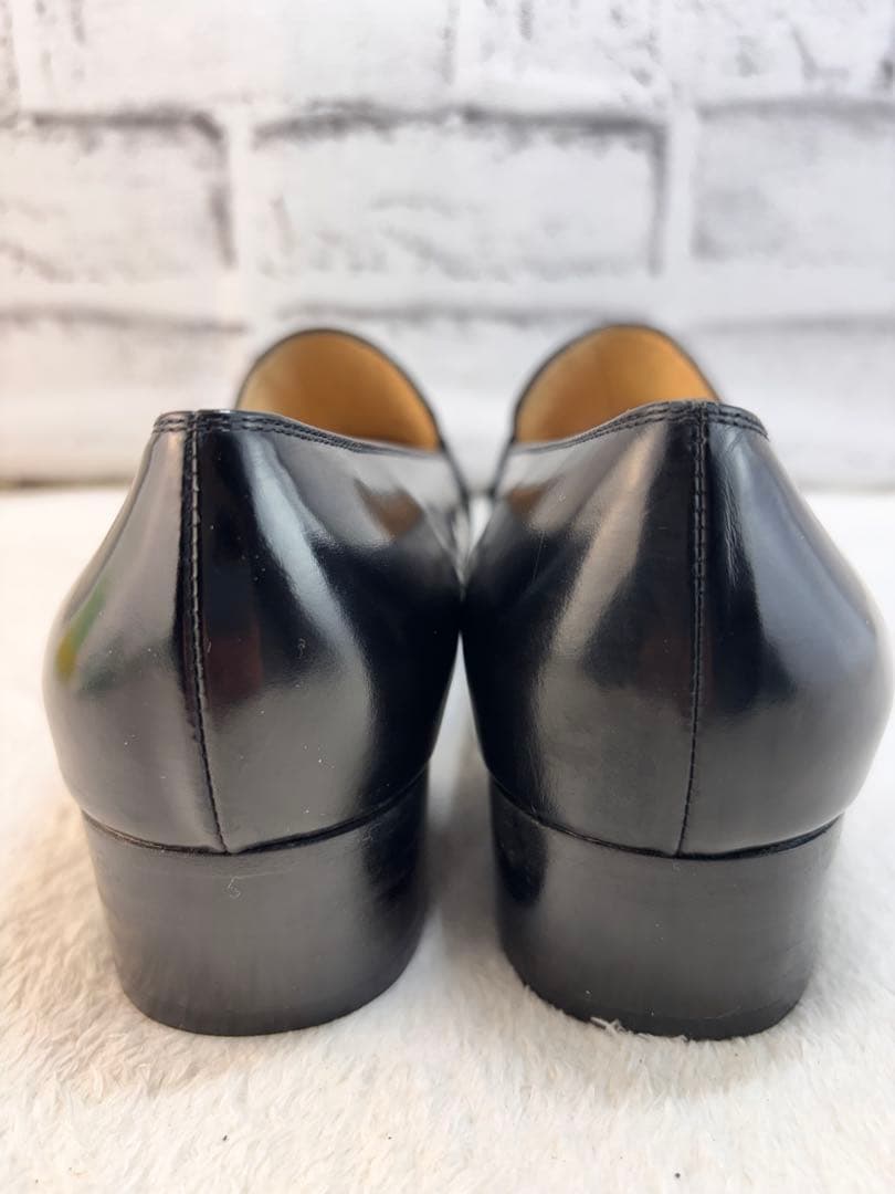 極美品✨サルヴァトーレフェラガモ ローファーガンチーニ　スクエア24.5cm黒