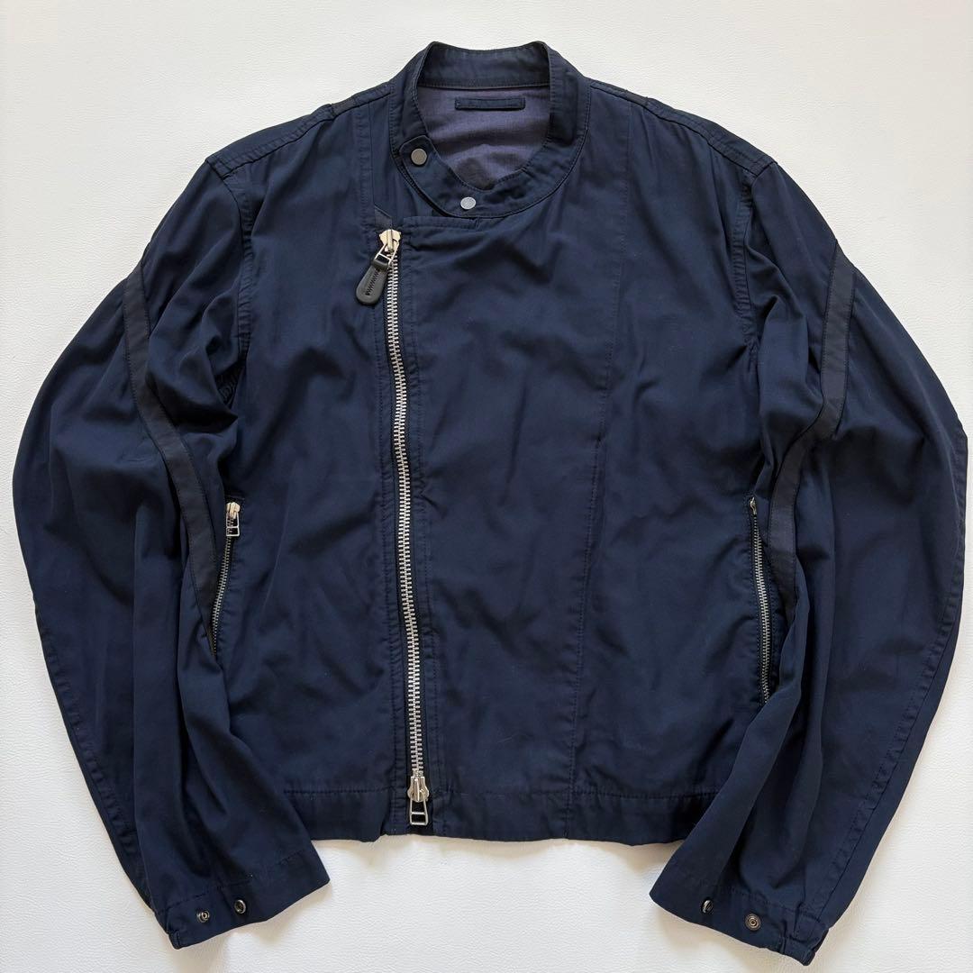 ISSEY MIYAKE MEN コットン　ボンバージャケット ネイビー　M