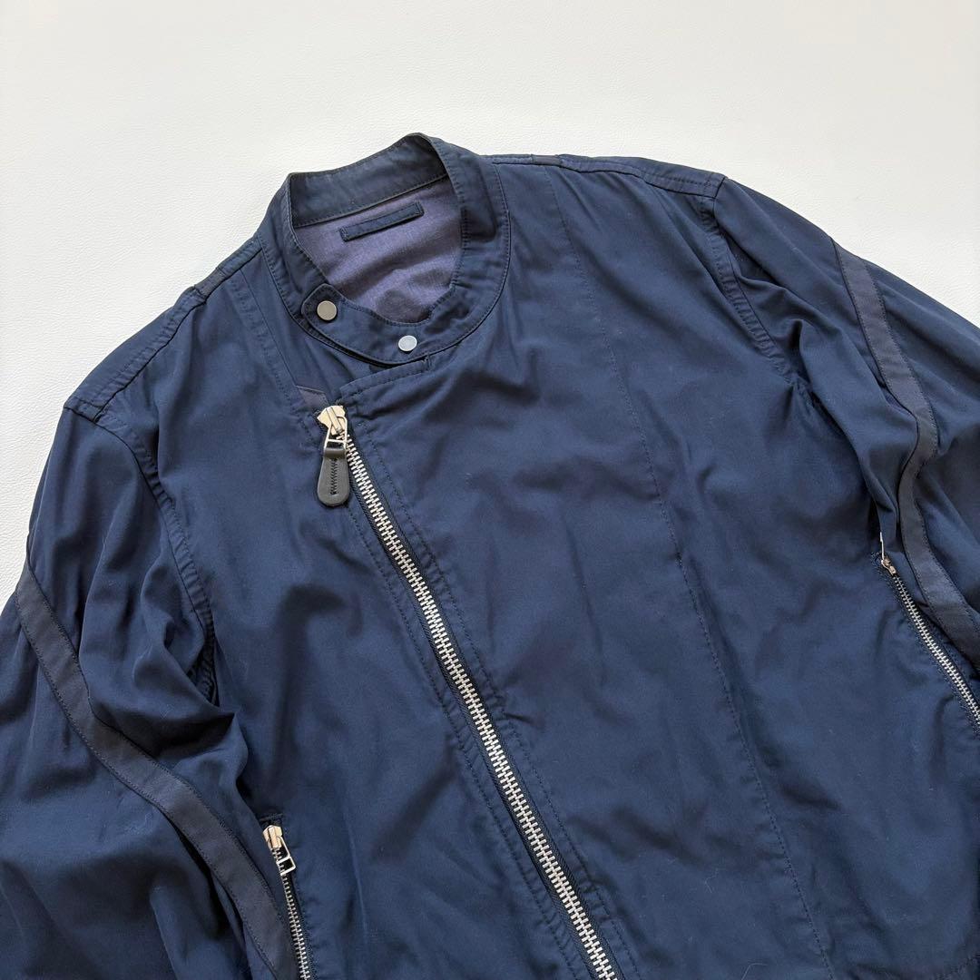 ISSEY MIYAKE MEN コットン　ボンバージャケット ネイビー　M