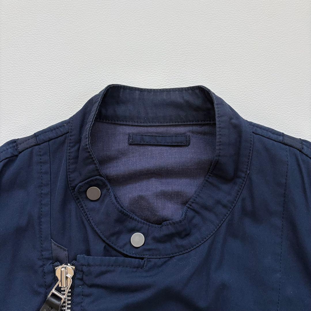 ISSEY MIYAKE MEN コットン　ボンバージャケット ネイビー　M