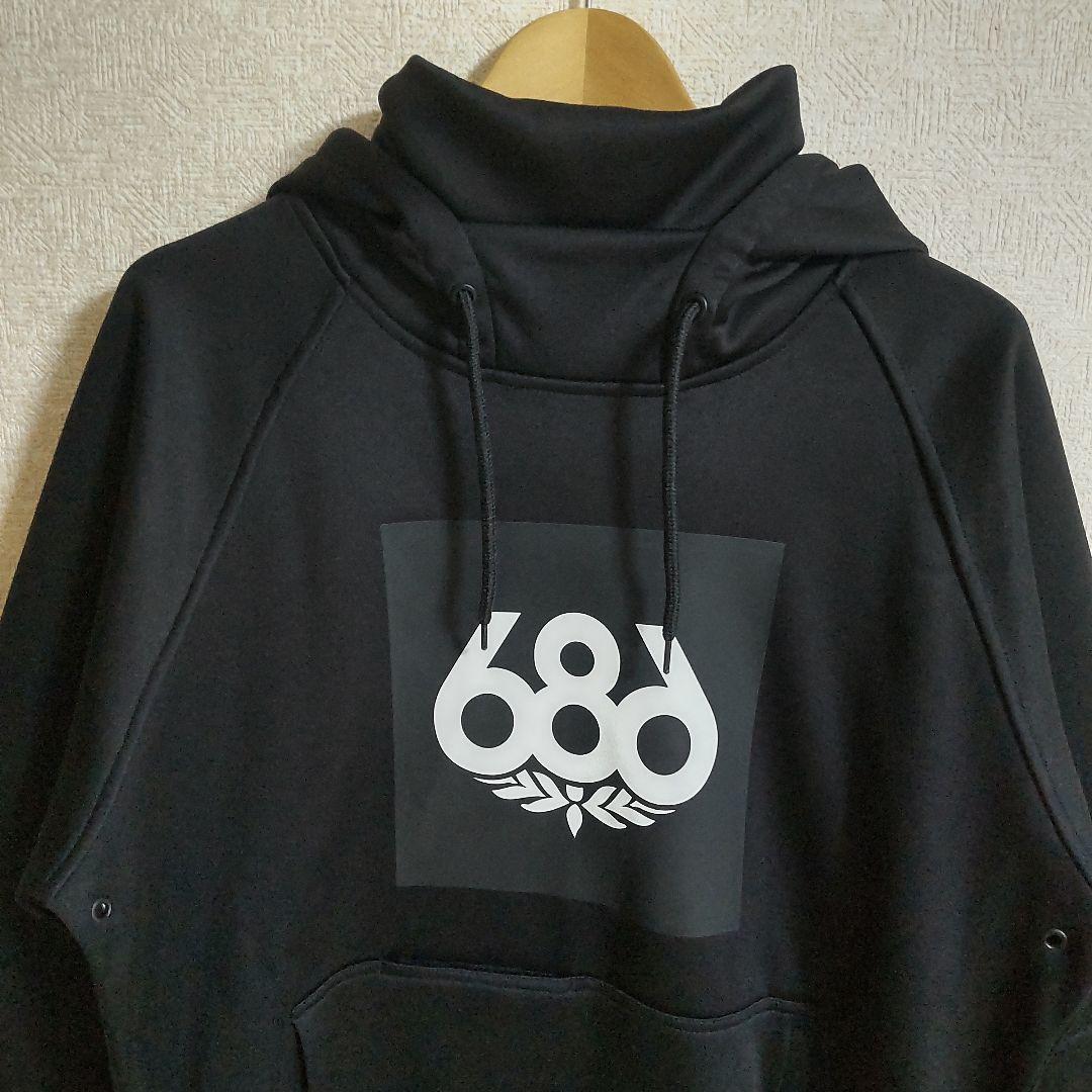 686 ボンデッド フリース プルオーバー フーディー スノーボード M 黒