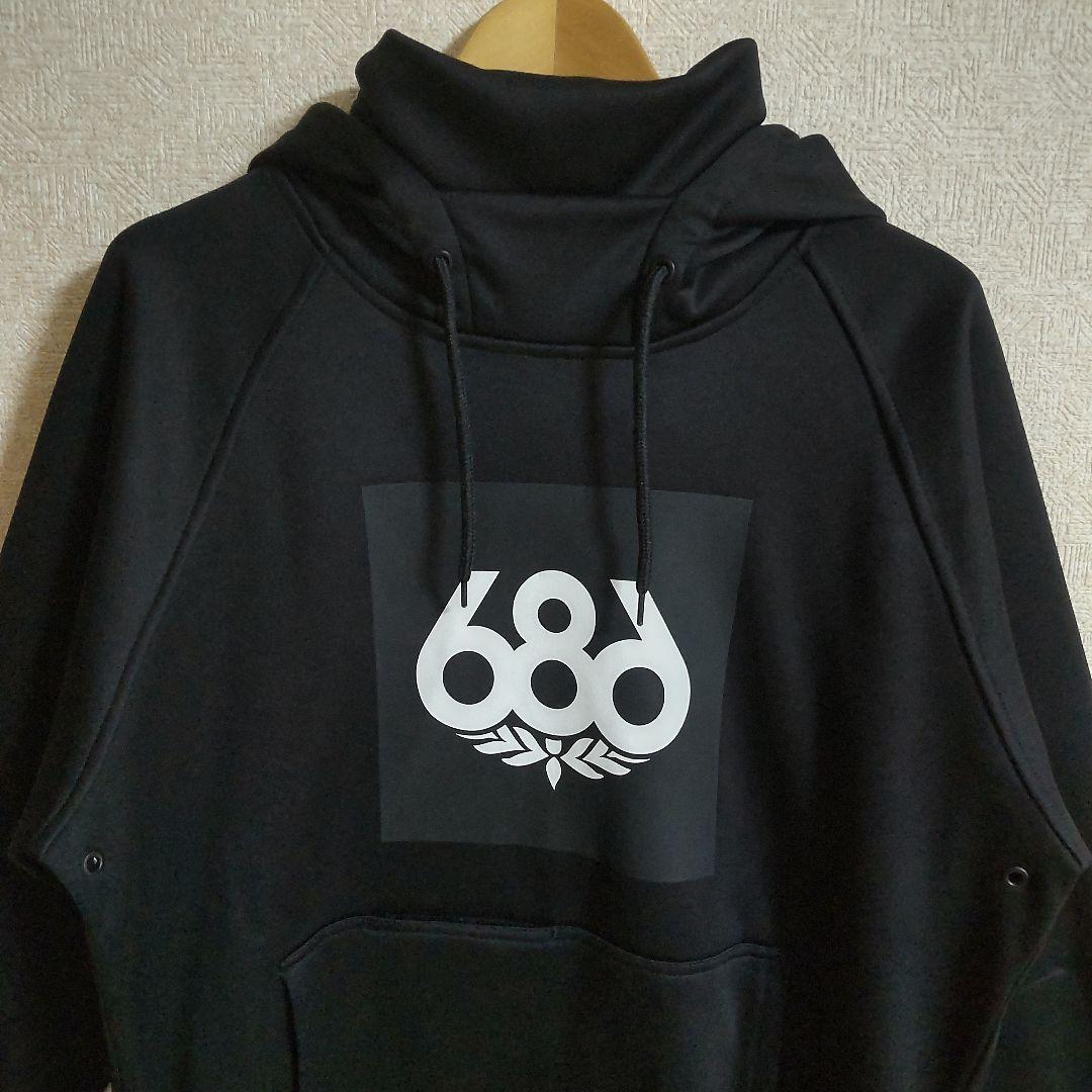 686 ボンデッド フリース プルオーバー フーディー スノーボード M 黒