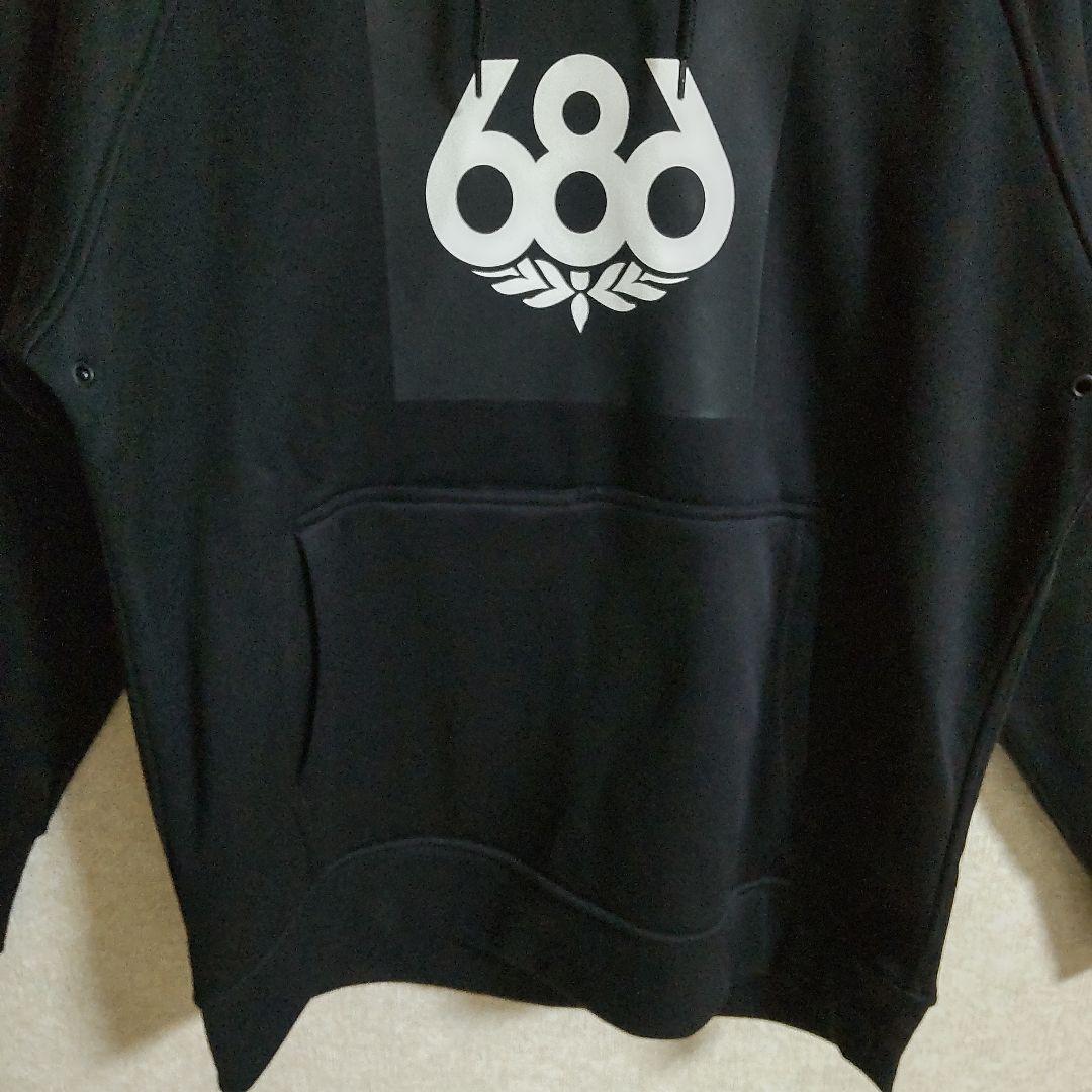 686 ボンデッド フリース プルオーバー フーディー スノーボード M 黒